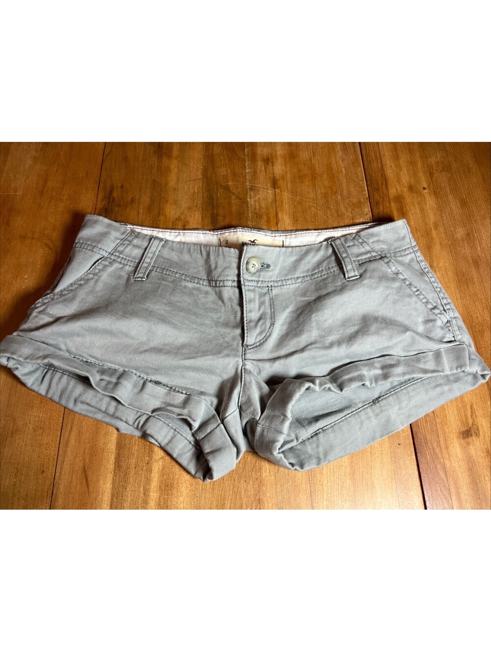 Vintage Hollister Junior Girls Sz 24/0 Gray Micro Shorts